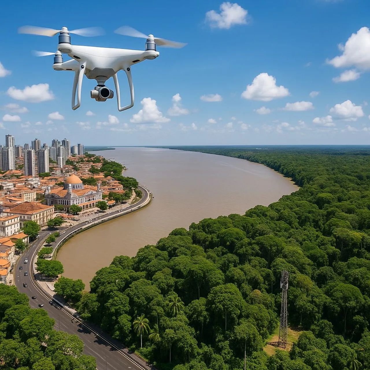 Monitoramento ambiental e recursos hídricos com drone